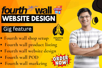 fourth wall website fourthwall shop setup, fourthwall pod website redesign, etsy