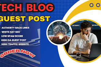 publish your article on a high da tech blog with SEO boost