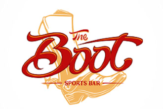 design text wordmark sports bar logo