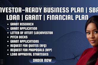 write business plan financial analysis for business sba loan grant investors