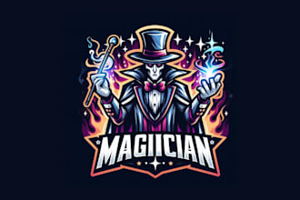 create amazing magician mascot logo with express delivery