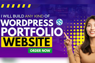 create and design a wordpress portfolio website