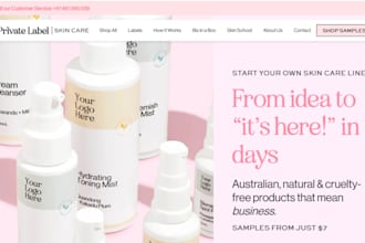 design private label skincare ecommerce website beauty website cosmetics website