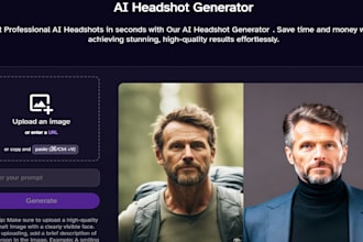 develop ai headshot generator website or app, ai mage generator web app