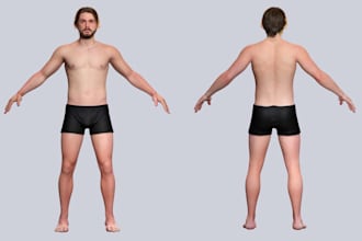 optimize 3d realistic character, xgen hair, pbr texture, ue5 rig, 3d animation