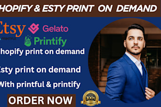 print on demand shopify store, etsy pod store, store redesign, t shirt design