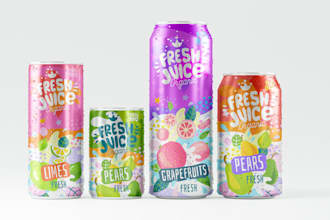 design juice bottle label, energy drink, soda can, tin beverage can