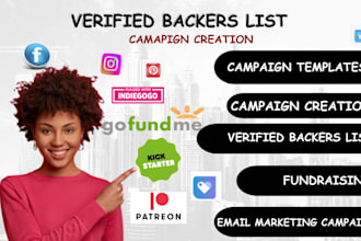 generate crowdfunding campaign backers list for kickstarter, indiegogo, gofundme