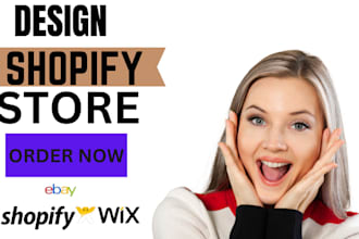 create digital product shopify store, shopify website, ebook website design