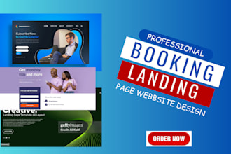 create home care housekeeping booking landing page website design on landingi