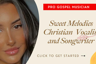 be female vocal edm, rock, contemporary christian  gospel singer and songwriter