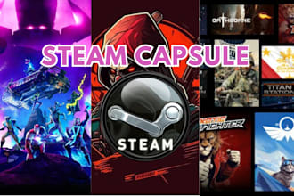 design a steam capsule design for game and marketing banner