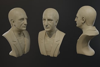 do detailed 3d models for characters, creatures, printing and busts