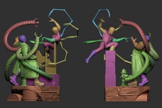 create 3d diorama for printing, war game terrain stl, environment sculpt, ttrpg