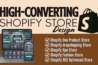 build one product shopify dropshipping store website development design redesign