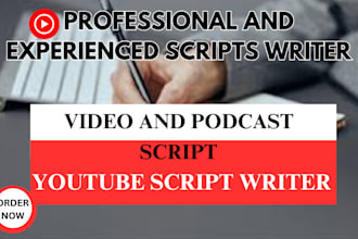 be tv series youtube script writer, video script movie scriptwriting film script