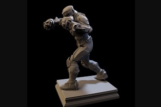 stl files, sci fi miniature, toys robot resin for 3d printable cad model, zbrush