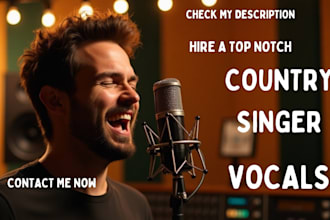 be your male vocalist singer jingles pop  jingle edm, afro beat country singer