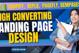 build landing page for shopify store in replo pagefly shogun gempage instant