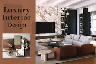 create luxury interior design and 3d rendering