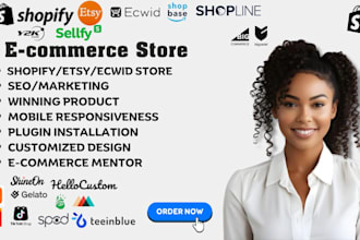 design one product ecwid etsy shopify wix sellfy duda print on demand store, pod