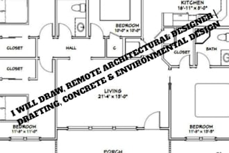 draw, remote architectural designer, drafting concrete, environmental design
