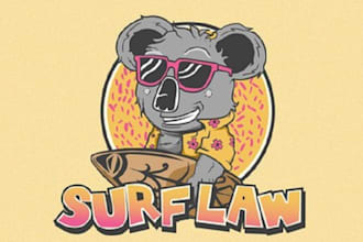 design innovative high resolution surf law logo