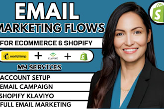integrate email marketing campaigns, flows with klaviyo for ecommerce, shopify