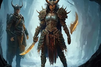 draw character illustration for dnd fanart game art design