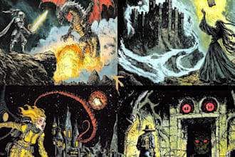 vintage comic horror illustration dark book cover comic artwork horror comic art