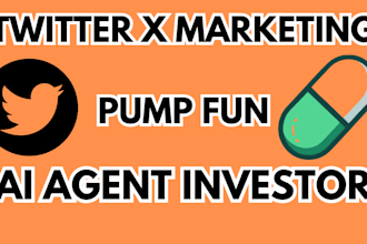 crypto ai agent marketing, twitter x marketing, pump fun, sellout to 2m investor