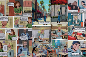 draw cartoon comic book art graphic novel illustration comic strip comic artist