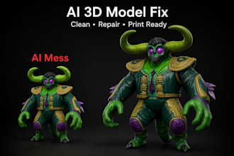 fix your 3d ai generations to well detailed models