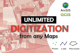 do professional gis digitization, convert raster to vector maps
