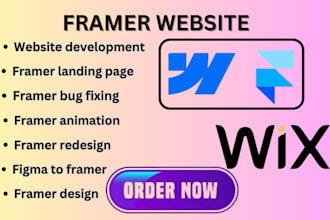 do website design, figma to framer landing page with animation, webflow expert