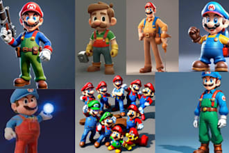 do retro 3d game character low poly in n64 and ps1 style, playstation