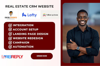 set up and manage real estate CRM lofty, kvcore, follow up boss idx website