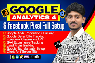 setup google analytics 4, ga4 ecommerce, tag manager, ads conversion tracking