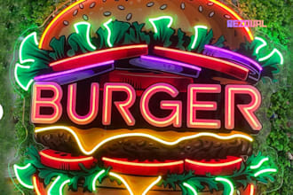 do creative high quality burger logo for you with my own creativity
