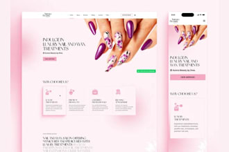 do wordpress nail and beauty salon website, beauty spa and salon website