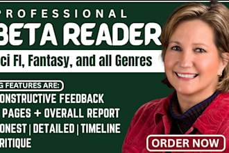beta read science fiction, fantasy, romance beta reader with detailed reports