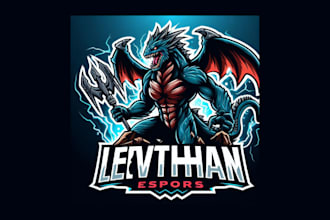 do modern leviathan, dragon mascot logo with free vector file