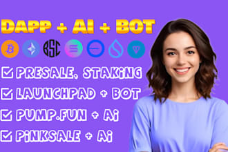 build ai launchpad pumpfun pinksale dapp bot ethereum bsc solana sui ton aptos