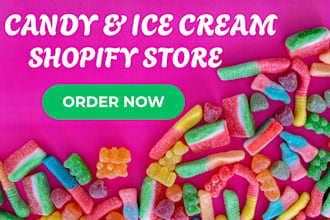 design candy shopify store candy dropshipping store ice cream candy website