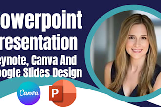 design business presentation and investor pitch deck using canva or powerpoint