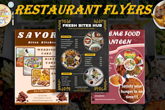 design your event, restaurant, food menu, food recipe and catalogue flyers