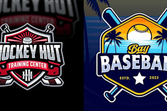 create unique sports, mascot creative custom logo