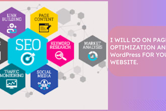 do on page SEO optimization and wordpress for your website