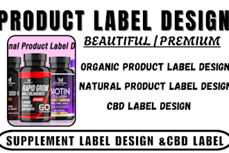 design stunning packaging box label design for supplement and hemp product