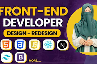 be your front end developer HTML5, css3, js